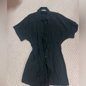 Black button down dress from Zara